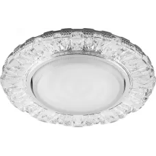 Светильник встраиваемый со светодиодной подсветкой 20LEDx2835 SMD 4000K, 15W GX53, без лампы, прозрачный, хром, CD4023 с драйвером в комплекте