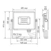 Прожектор светодиодный 2835 SMD 300W 6400K IP65 AC220V/50Hz, черный, LL-926