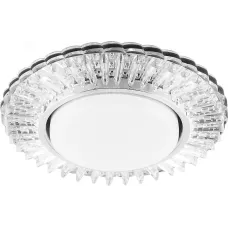 Светильник встраиваемый со светодиодной подсветкой 20LEDx2835 SMD 4000K, 15W GX53, без лампы, прозрачный, хром, CD4025 с драйвером в комплекте