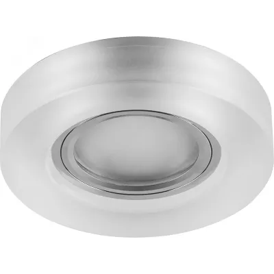 Светильник потолочный встраиваемый со светодиодной подсветкой 15LEDx2835 SMD 4000K, MR16 50W G5.3, белый матовый, CD8080 с драйвером в комплекте