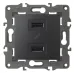 14-4110-05 ЭРА Устройство зарядное USB, 230В/5В-2100мА, IP20, Эра Elegance, антрацит (6/60/1920)
