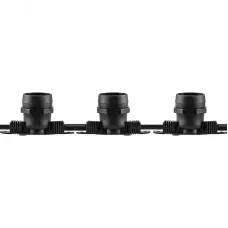 Гирлянда 230V 100 E27 черный, шаг 25cm, IP 65, 25м +1,5м шнур, CL25-25