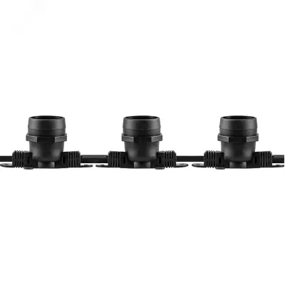 Гирлянда 230V 100 E27 черный, шаг 25cm, IP 65, 25м +1,5м шнур, CL25-25