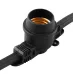 Гирлянда 230V 100 E27 черный, шаг 25cm, IP 65, 25м +1,5м шнур, CL25-25
