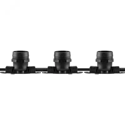 Гирлянда 230V 200 E27 черный, шаг 50cm, IP 65, 100м +1,5м шнур, CL50-100