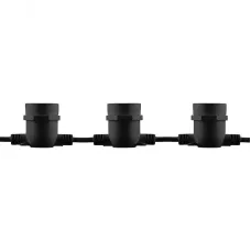 Гирлянда 230V 10 E27 черный, шаг 50cm, IP 65, 8м (3м сетевой шнур), CL50-8