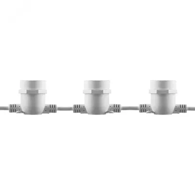 Гирлянда 230V 10 E27 белый, шаг 50cm, IP 65, 8м (3м сетевой шнур) CL50-8
