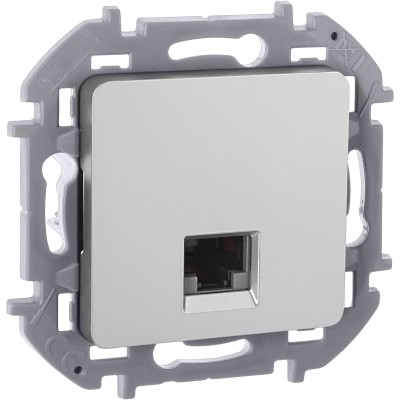 Розетка компьютерная RJ45 категория 6 UTP алюминий INSPIRIA