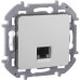 Розетка компьютерная RJ45 категория 6 UTP алюминий INSPIRIA