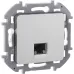 Розетка компьютерная RJ45 категория 6 UTP алюминий INSPIRIA