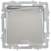 BRITE Розетка 1-местная с заземлением с защитными шторками и крышкой 16А IP44 РСбш10-3-44-БрГН металл хром/никель IEK