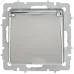 BRITE Розетка 1-местная с заземлением с защитными шторками и крышкой 16А IP44 РСбш10-3-44-БрГН металл хром/никель IEK