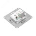 Механизм розетки TV+RJ45 (cat5) алюминий Эпика EKF