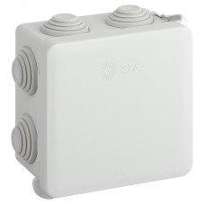 Распаячная коробка KOR-80-80-50-7gv-MP серая 80х80х50мм с гермовводами 7 входов прямой монтаж IP55