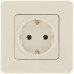 Розетка 1-местная с заземлением без защитных шторок 16А слоновая кость INSPIRIA