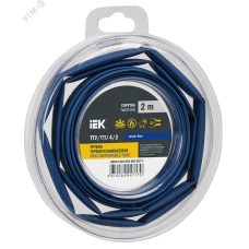 Трубка термоусадочная ТТУ нг-LS 4/2 синяя (2м/упак) IEK