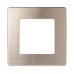 Рамка для розеток и выключателей ЭРА Серия 12 12-5101-04 на 1 пост, Сатин, шампань