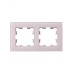 BRITE Рамка 2 поста РУ-2-2-Бр стекло розовый матовый IEK