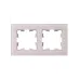 BRITE Рамка 2 поста РУ-2-2-Бр стекло розовый матовый IEK