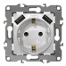 12-4109-06 ЭРА Розетка 2P+E 16A-250В, штор. с 2xUSB 5В-3А, Эра12, чёрный (10/100/2000)