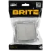 BRITE Выключатель 2-клавишный перекрестный 10А ВС10-2-3-БрГН металл хром/никель IEK