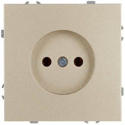 Розетка скрытого монтажа в рамку без заземления 2P 16А-250В IP20 шампань 15-2106-04 Galaxy