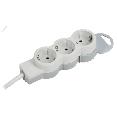 STANDARD Удлинитель У03 3 места 2P+PE 3м 3х1,5мм2 16А белый IEK