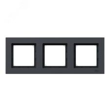 Рамка 3-местная IP44  графит.  пластик Эпика EKF