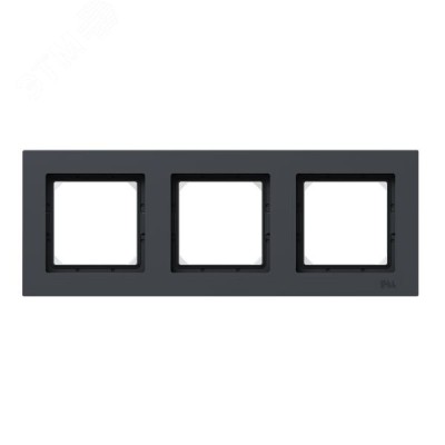 Рамка 3-местная IP44  графит.  пластик Эпика EKF