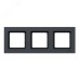 Рамка 3-местная IP44  графит.  пластик Эпика EKF
