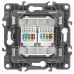 12-3108-04 ЭРА Розетка информационная двойная 2XRJ45, IP20, Эра12, шампань (10/100/2500)