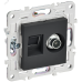 SKANDY Розетка двойная TV+RJ45 кат.6E SK-A15G графит IEK