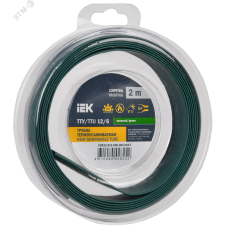 Трубка термоусадочная ТТУ нг-LS 12/6 зеленая (2м/упак) IEK