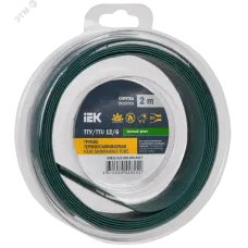 Трубка термоусадочная ТТУ нг-LS 12/6 зеленая (2м/упак) IEK