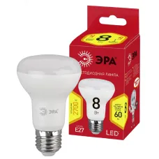 Лампочка светодиодная ЭРА RED LINE LED R63-8W-827-E27 R Е27 / E27 8 Вт рефлектор теплый белый свет