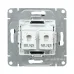Механизм розетки RJ45 - 2шт  (cat5)  графит Эпика EKF