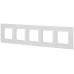 Рамка для розеток и выключателей Elegance 14-5015-01М на 5 постов, Classic, белый матовый