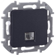 Розетка телефонная RJ11 антрацит INSPIRIA