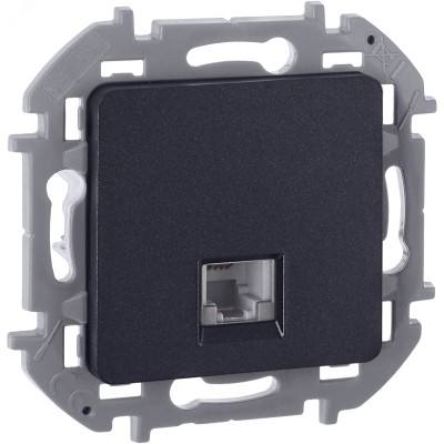 Розетка телефонная RJ11 антрацит INSPIRIA