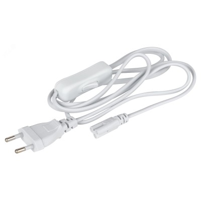 Кабель питания для линейного светильника ЭРА FTS-C5-plug-1,5 1,5 м с выключателем коннектор IEC C5