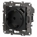 Розетка ЭРА Серия 12 12-4108-12 2P+E 16A-250В со шторками с USB type-A+C 5В-3А графит