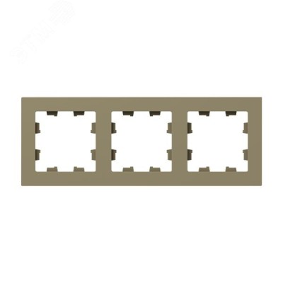 Рамка 3-местная шамп.  пластик Эпика EKF