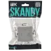 SKANDY Выключатель 2-клавишный проходной с индикацией 10А SK-V10S серебряный IEK