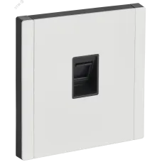 FORTE&PIANO Розетка компьютерная RJ45 кат.5E FP232M металл белый IEK