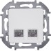 Розетка компьютерная двойная RJ45 категория 6 UTP белый INSPIRIA