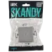 SKANDY Выключатель 1-клавишный с индикацией 10А SK-V07S серебряный IEK