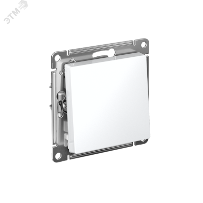 ATLASDESIGN 1-клавишный ПЕРЕКЛЮЧАТЕЛЬ, сх.6, 10АХ, быстрозажимные клеммы, БЕЛЫЙ