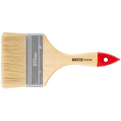 Кисть флейцевая, натур. щетина, 55 топс, лакиров.ручка, ширина 100 мм