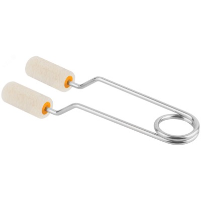 Ролик специальный для решеток арматур ядро 15 мм 100% велюр ,ворс 5 мм ручка двойная 22 см 50 мм