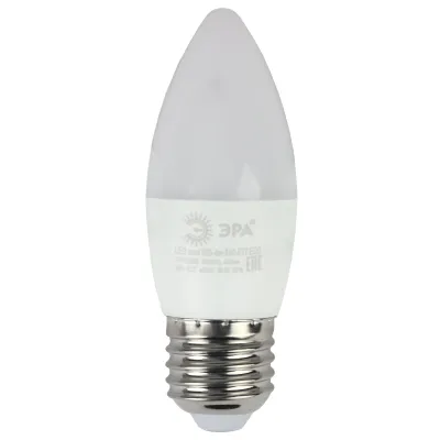 Лампочка светодиодная ЭРА RED LINE ECO LED B35-6W-827-E27 E27 / Е27 6Вт свеча теплый белый свет